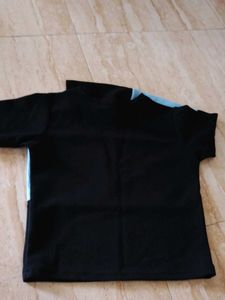 Striped Black &amp; Blue Long Sleeve Top