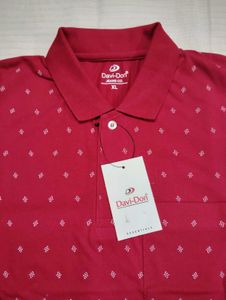 Men's Red Polo Full sleeve T-Shirt