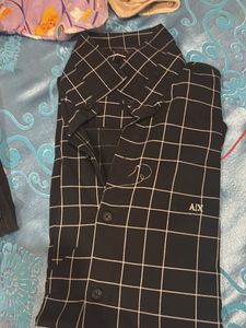 Men's Black & White Checkered Shirt