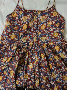 KALAMKARI FLORAL PRINT DRESS