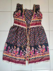Stylish Ethnic Sleeveless Jacket Kurta Set