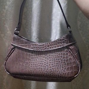 Vintage Y2K Brown Faux Snakeskin Liz Claiborne