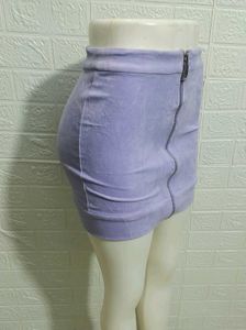 Mini Skirt Soft Small Furry Fabric Size 28