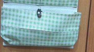🚨Reduced Price To 700 Coins Grab Now !! 🚨 Light Green checkered Multi-Utility Fabric Organizers For Childern And Adults