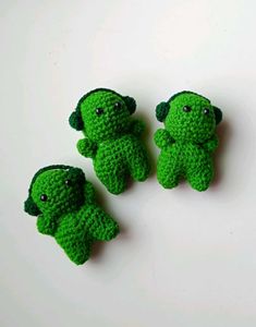 Crochet Green Smiski Keychain Charms
