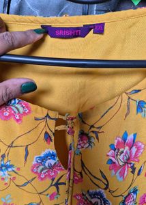 Floral Print Kurta/medium length one piece dress