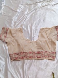Embroidery Work Silk Saree With Blouse
