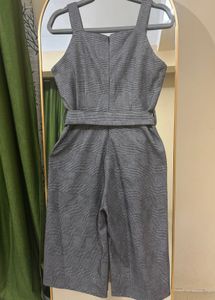 Grey Jumpsuit with Belt