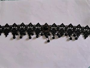 Gothic Lace Choker with Beads