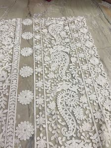 Elegant White Embroidered Dupatta