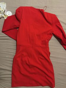 Formal Red Ruched Mini Dress