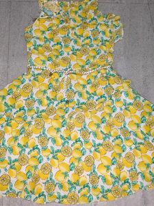 Vibrant Lemon Print Sundress