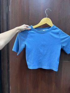 Blue Cropped T-Shirt