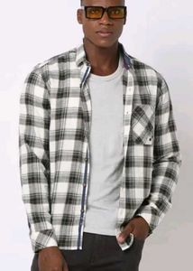 JOHN PLAYERS JEANS Men Checked Slim Fit Shirt, Oli