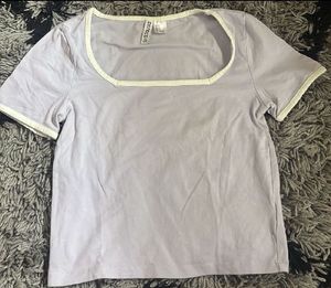 Lavender Square Neck Top