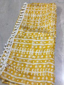 Yellow Printed Dupatta