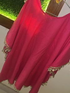 Set Hot Pink khulla kaftan pant