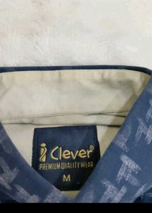 Men's Stylish Printed Navy Blue Shirt