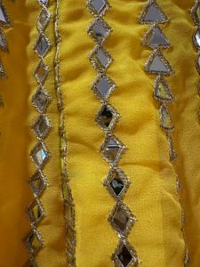 Stunning Yellow &amp; Teal Lehenga Choli Set