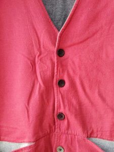 Men's Red Waistcoat