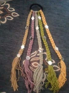 Boho Braided Hair Tie 5 liyers