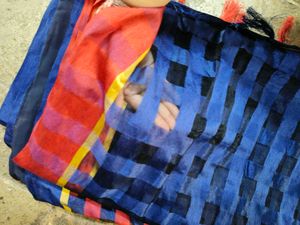 Vibrant Checkered Silk Saree