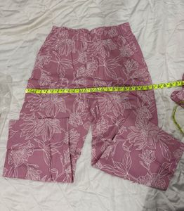Pink Floral Print Sleep Set