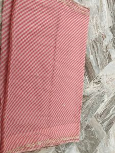 Pink Striped Saree with Embellishments