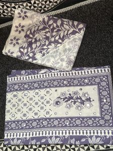 Cotton Dress Material with Mirror Work