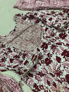 Floral Kurta Set with Dupatta