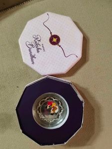 Silver Coin With Raksha Bandhan Gift Box