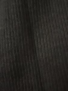 Black Ribbed Cropped Tank Top