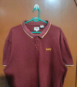 Levi's Burgundy Polo T-Shirt