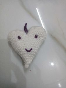 Handmade Crocheted Heart Charm