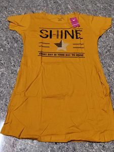 Yellow "Shine" long T-Shirt