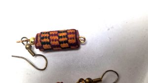 Unique Cylindrical Drop Earrings