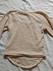 Ribbed Long Sleeve Camisole Top