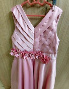 Elegant Pink Floral Gown
