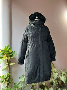 Black long puffer jacket