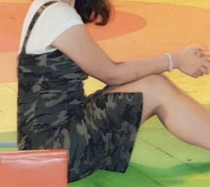 Camouflage Button-Front Dress