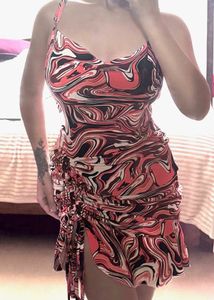Abstract Swirl Mini Dress
