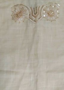 Embroidered Cream Kurta