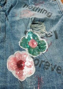 Distressed Denim Shorts