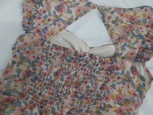 Floral Peach Mini Dress