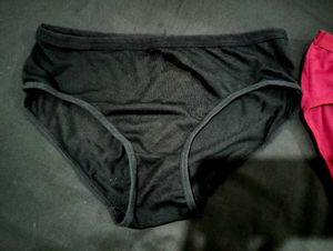 Black, maroon and pink Cotton Briefs