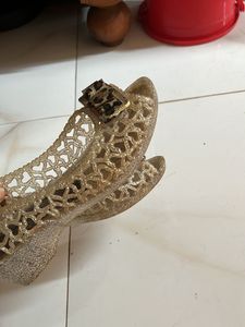 Sparkly Jelly Flats with Bow Detail