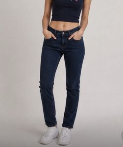 Classic Dark Wash Straight Leg Jeans