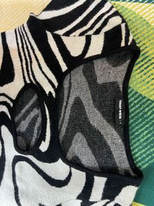 Zebra Print Cutout Sweater Top