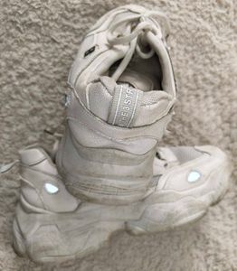 Chunky White Platform Sneakers
