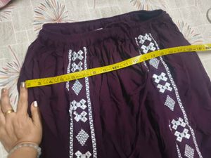 Stylish Wine Dhoti Cord set in xl size